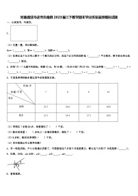 河南省驻马店市汝南县2023届三下数学期末学业质量监测模拟试题含解析