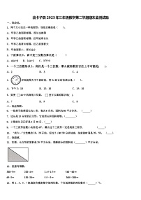 浪卡子县2023年三年级数学第二学期期末监测试题含解析