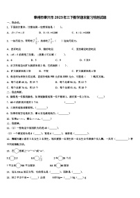 泰州市泰兴市2023年三下数学期末复习检测试题含解析