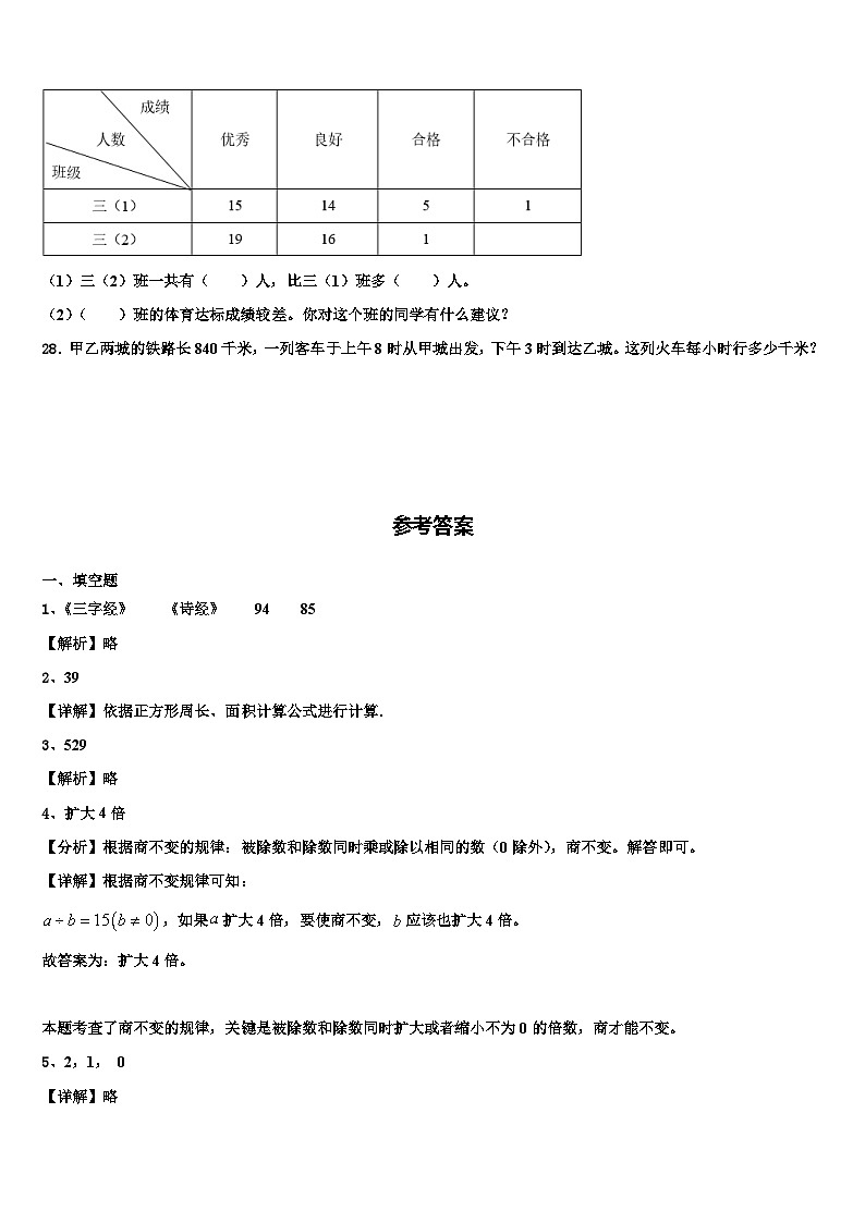 洛扎县2022-2023学年三下数学期末教学质量检测模拟试题含解析03