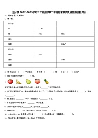 涟水县2022-2023学年三年级数学第二学期期末教学质量检测模拟试题含解析