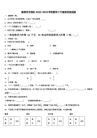 泉州市丰泽区2022-2023学年数学三下期末检测试题含解析