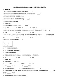 甘孜藏族自治州新龙县2023届三下数学期末检测试题含解析