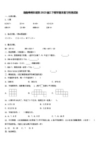 湖南郴州汝城县2023届三下数学期末复习检测试题含解析