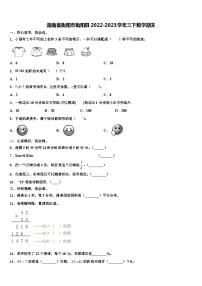 湖南省衡阳市衡阳县2022-2023学年三下数学期末含解析