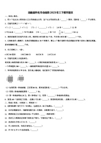 湖南省怀化市会同县2023年三下数学期末含解析