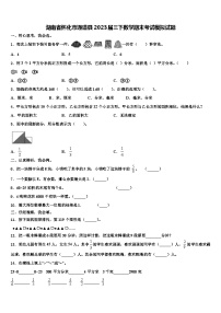 湖南省怀化市通道县2023届三下数学期末考试模拟试题含解析