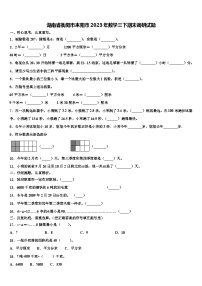 湖南省衡阳市耒阳市2023年数学三下期末调研试题含解析