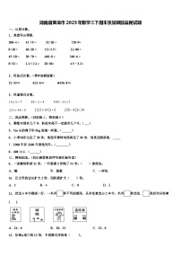 湖南省娄底市2023年数学三下期末质量跟踪监视试题含解析