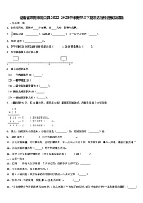 湖南省邵阳市洞口县2022-2023学年数学三下期末达标检测模拟试题含解析