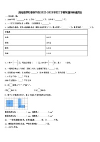 湖南省邵阳市绥宁县2022-2023学年三下数学期末调研试题含解析