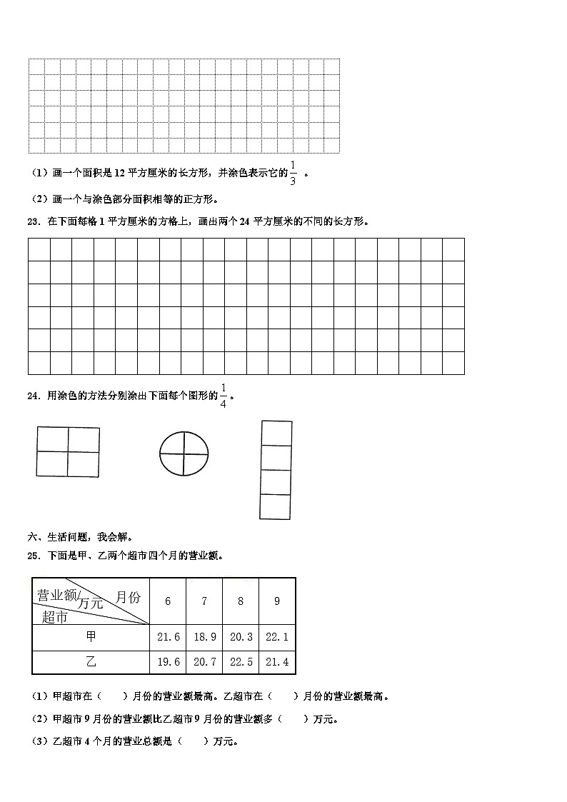 玉树藏族自治州曲麻莱县2023年数学三下期末复习检测模拟试题含解析第3页