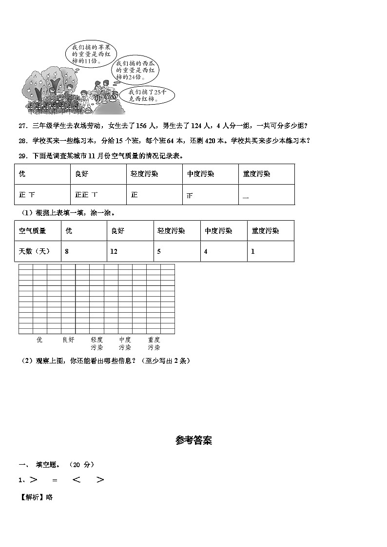 福建省福州市长乐市2023届三年级数学第二学期期末质量检测试题含解析03
