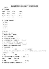 福建省漳州市长泰县2023届三下数学期末检测试题含解析