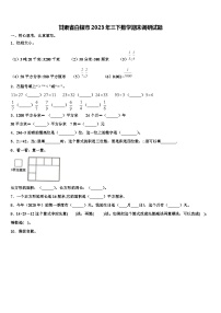 甘肃省白银市2023年三下数学期末调研试题含解析