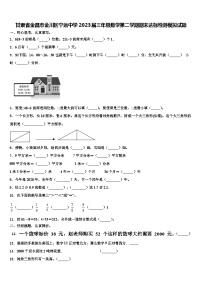 甘肃省金昌市金川区宁远中学2023届三年级数学第二学期期末达标检测模拟试题含解析