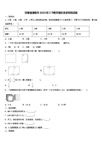 甘肃省酒泉市2023年三下数学期末质量检测试题含解析