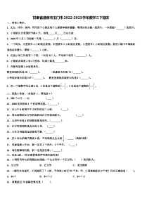 甘肃省酒泉市玉门市2022-2023学年数学三下期末含解析