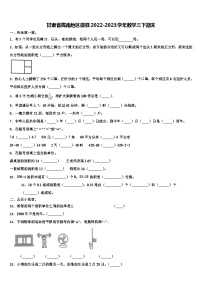 甘肃省陇南地区徽县2022-2023学年数学三下期末含解析