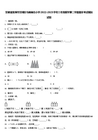 甘肃省张掖市甘州区马神庙街小学2022-2023学年三年级数学第二学期期末考试模拟试题含解析