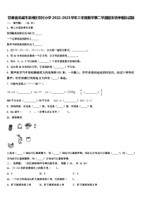 甘肃省武威市凉州区农村小学2022-2023学年三年级数学第二学期期末统考模拟试题含解析