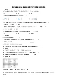 贵州省安顺市关岭县2023年数学三下期末联考模拟试题含解析