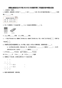 西藏山南地区浪卡子县2023年三年级数学第二学期期末联考模拟试题含解析