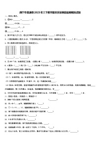 西宁市湟源县2023年三下数学期末质量跟踪监视模拟试题含解析