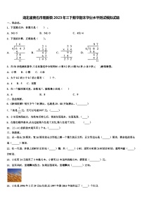 湖北省黄石市阳新县2023年三下数学期末学业水平测试模拟试题含解析