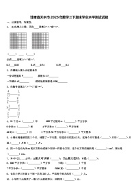 甘肃省天水市2023年数学三下期末学业水平测试试题含解析