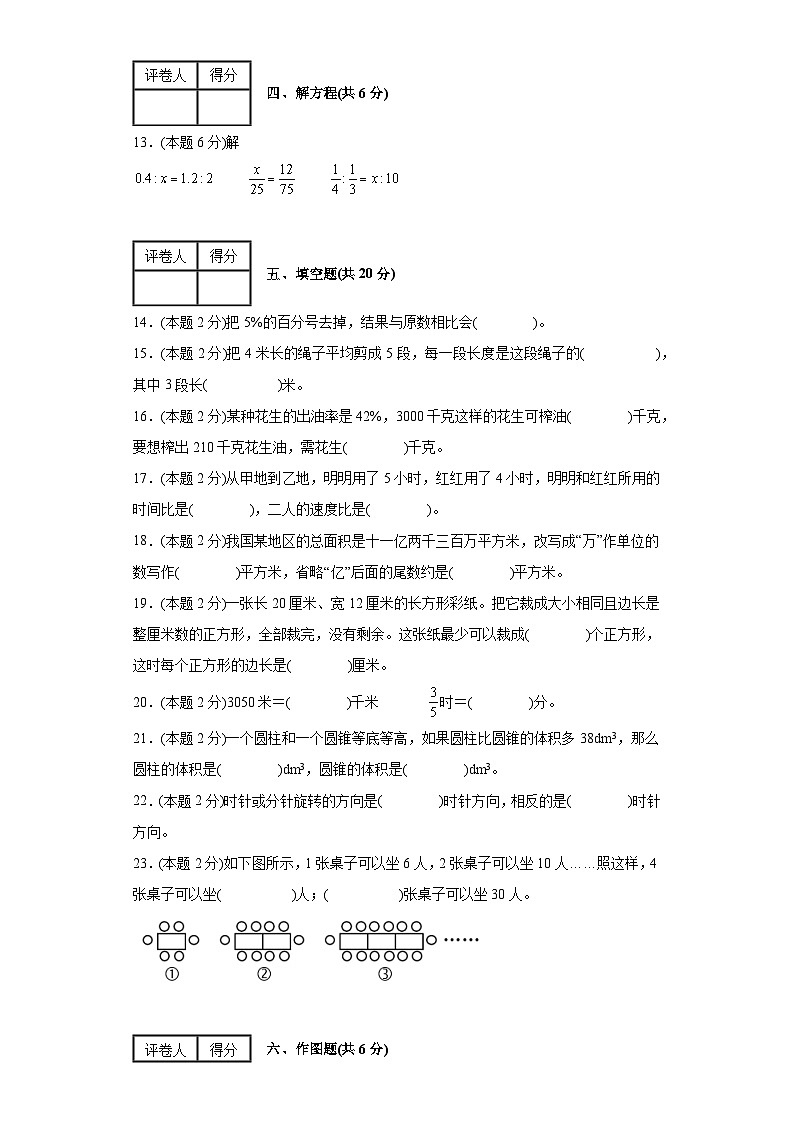 小升初模拟测试（试题）-六年级下册数学苏教版第3页