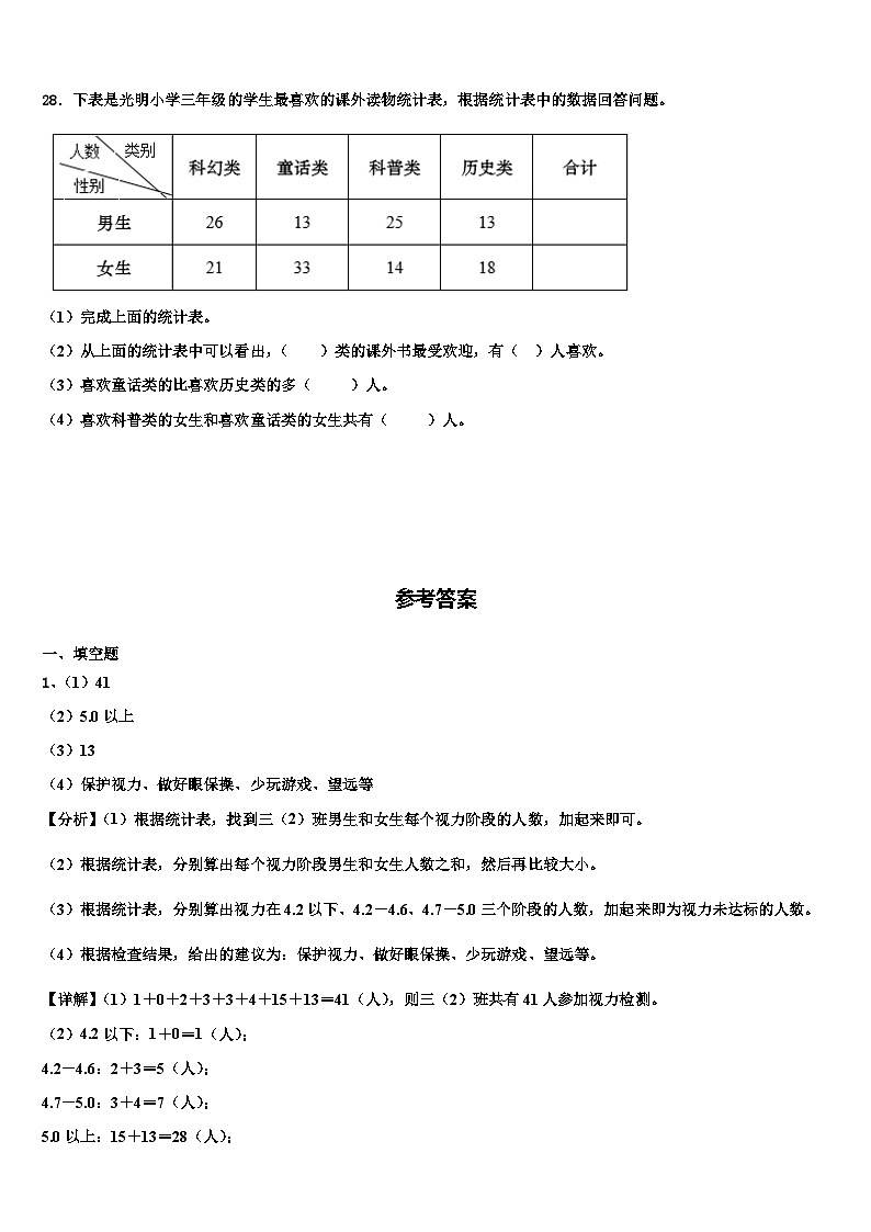 铜官山区2023届三年级数学第二学期期末考试模拟试题含解析第3页