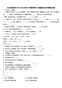 长治市壶关县2022-2023学年三年级数学第二学期期末复习检测模拟试题含解析