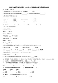 黑龙江省哈尔滨市道外区2023年三下数学期末复习检测模拟试题含解析