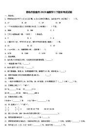 青岛市胶南市2023届数学三下期末考试试题含解析