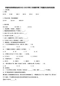 黔南布依族苗族自治州2022-2023学年三年级数学第二学期期末达标检测试题含解析