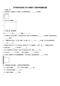 齐齐哈尔市龙沙区2023年数学三下期末考试模拟试题含解析