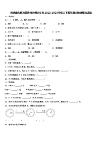 黔西南布依族苗族自治州兴义市2022-2023学年三下数学期末调研模拟试题含解析