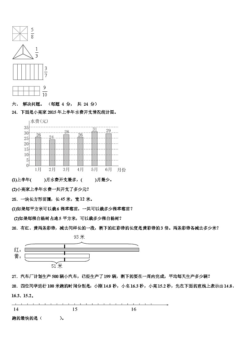 青海省果洛藏族自治州玛多县2022-2023学年三年级数学第二学期期末调研模拟试题含解析第3页