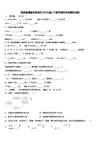 陕西省渭南市韩城市2023届三下数学期末统考模拟试题含解析