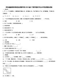 黔东南南苗族侗族自治州黎平县2023届三下数学期末学业水平测试模拟试题含解析