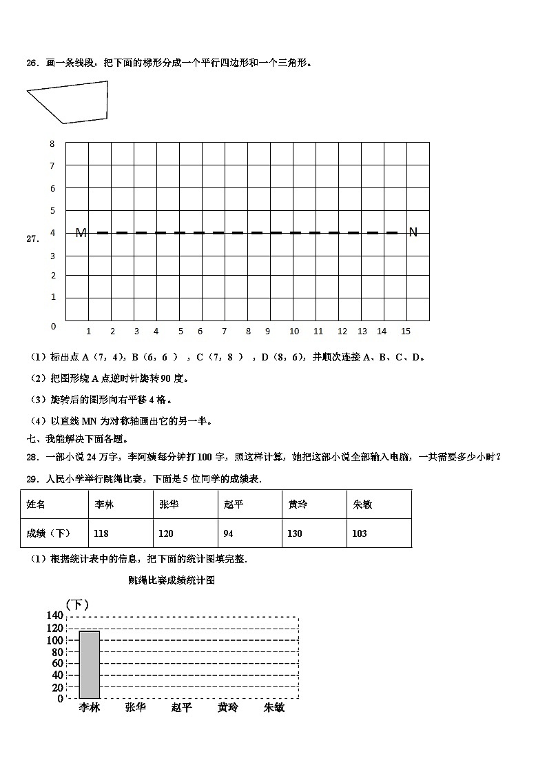 2022-2023学年四川省绵阳市涪城区数学四年级第二学期期末达标测试试题含解析03