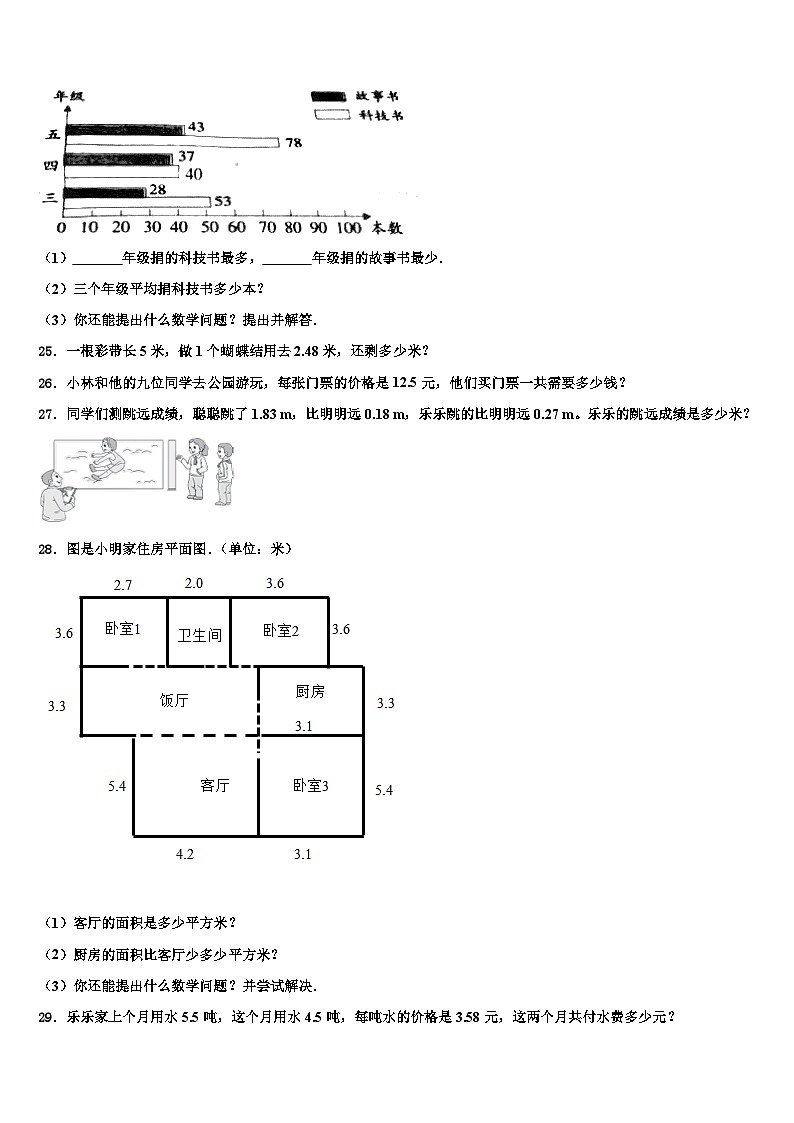 2022-2023学年富平县数学四下期末检测试题含解析第3页