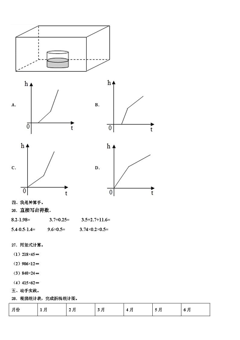2022-2023学年山东省潍坊市寒亭区四年级数学第二学期期末考试模拟试题含解析第3页