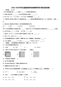 2022-2023学年云南省昭通市彝良县数学四下期末监测试题含解析