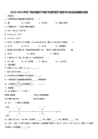 2022-2023学年广西壮族南宁市邕宁区数学四下期末学业质量监测模拟试题含解析