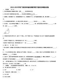 2022-2023学年广西河池市南丹县数学四下期末统考模拟试题含解析