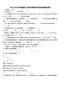 2022-2023学年海南省三亚市定安县数学四下期末监测模拟试题含解析