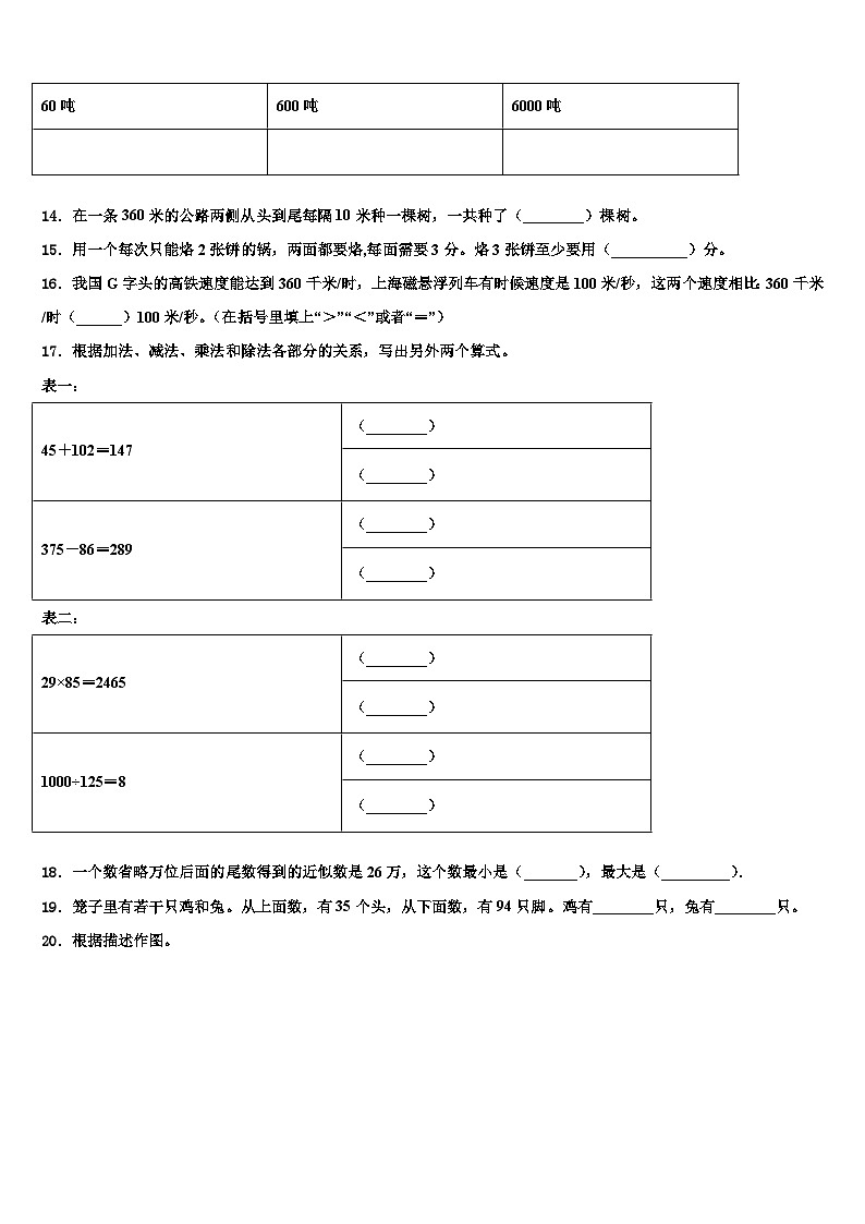 2022-2023学年河北省保定高碑店市数学四年级第二学期期末调研试题含解析第2页