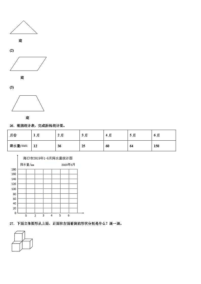2022-2023学年株洲市数学四年级第二学期期末学业水平测试试题含解析03